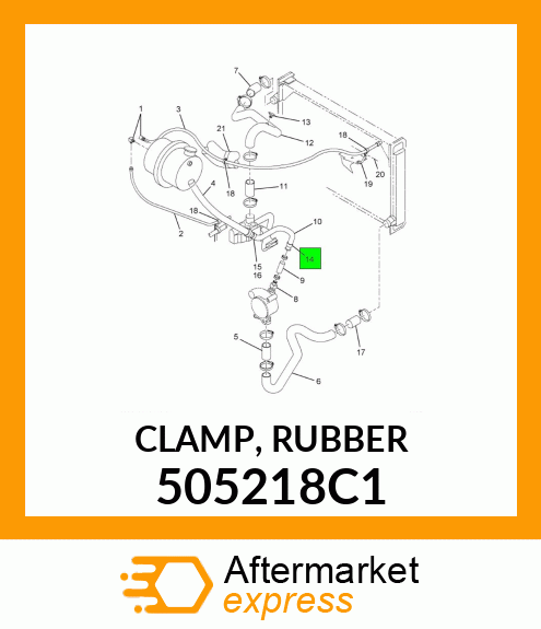 CLAMP, RUBBER 505218C1