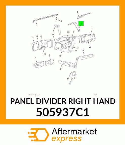 PANEL DIVIDER RIGHT HAND 505937C1