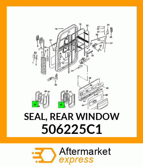 SEAL, REAR WINDOW 506225C1