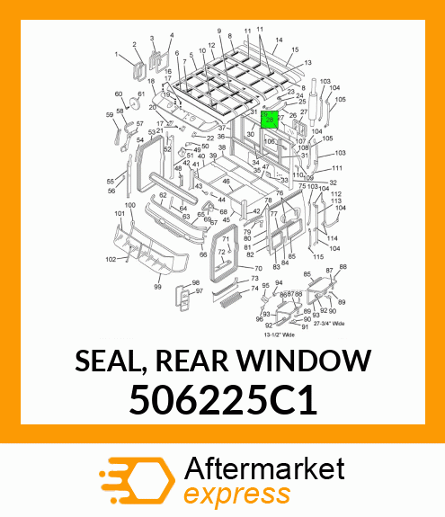 SEAL, REAR WINDOW 506225C1