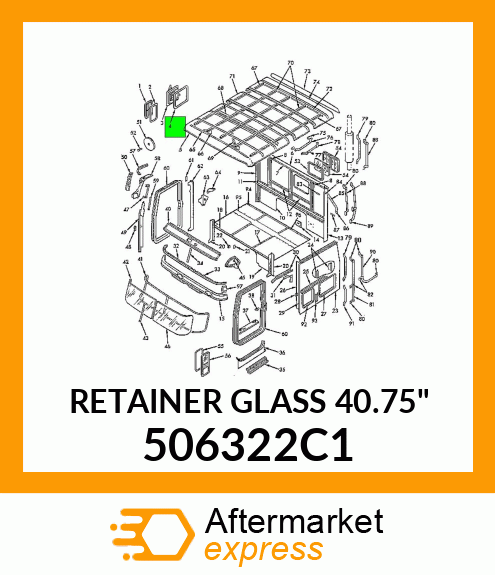 RETAINER GLASS 40.75" 506322C1