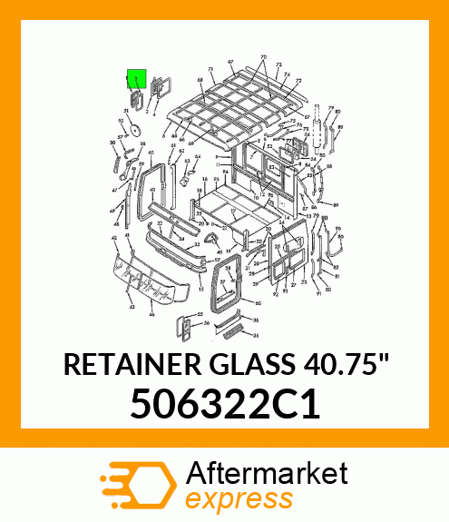 RETAINER GLASS 40.75" 506322C1