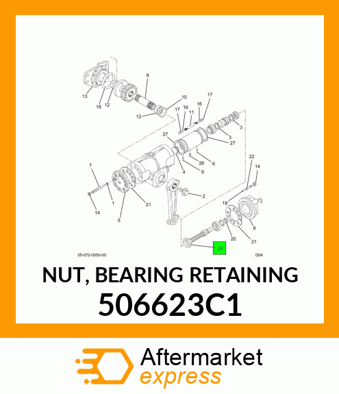 NUT, BEARING RETAINING 506623C1