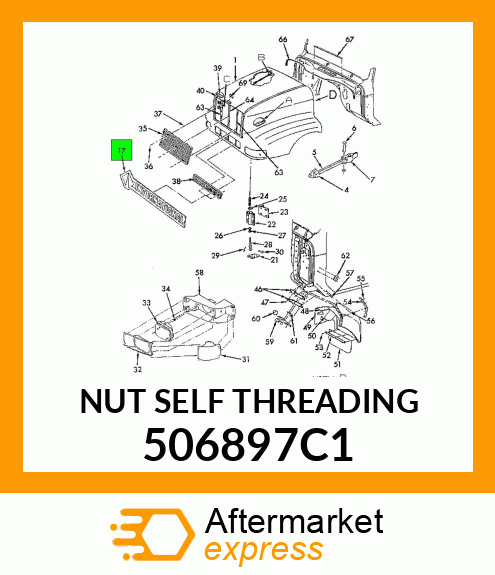 NUT SELF THREADING 506897C1