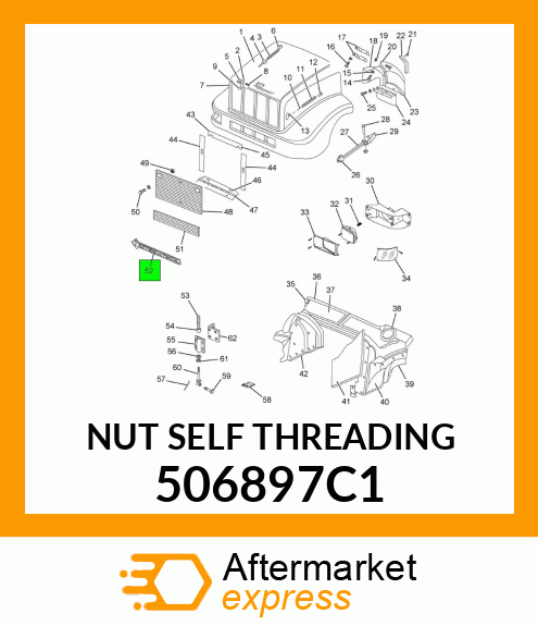 NUT SELF THREADING 506897C1