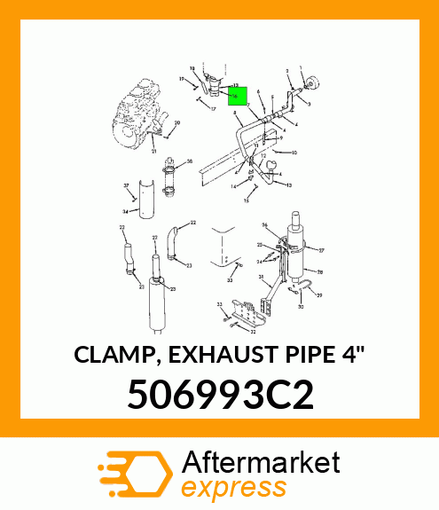 CLAMP, EXHAUST PIPE 4" 506993C2