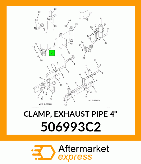 CLAMP, EXHAUST PIPE 4" 506993C2