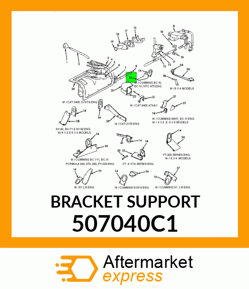 BRACKET SUPPORT 507040C1