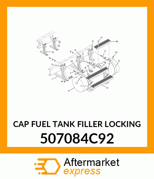 CAP FUEL TANK FILLER LOCKING 507084C92