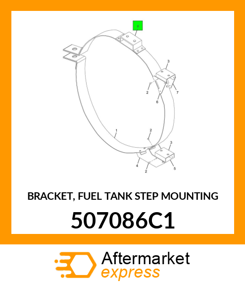 BRACKET, FUEL TANK STEP MOUNTING 507086C1