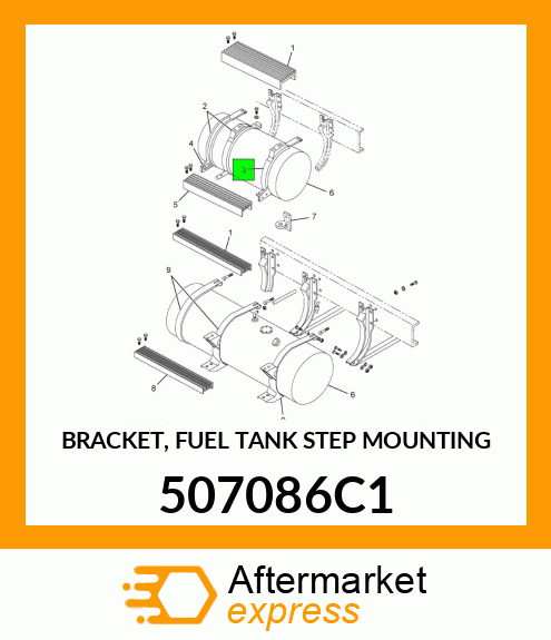 BRACKET, FUEL TANK STEP MOUNTING 507086C1