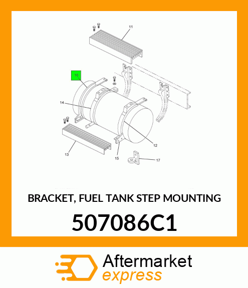 BRACKET, FUEL TANK STEP MOUNTING 507086C1