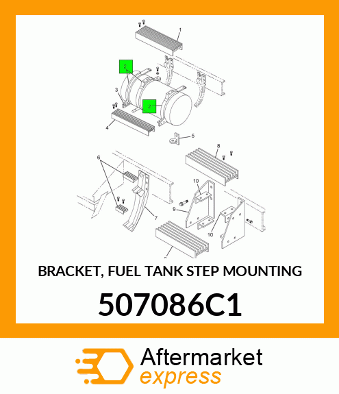 BRACKET, FUEL TANK STEP MOUNTING 507086C1