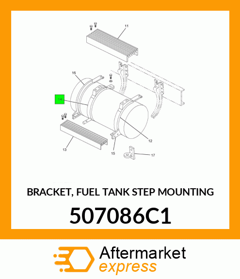 BRACKET, FUEL TANK STEP MOUNTING 507086C1