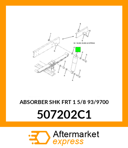 ABSORBER SHK FRT 1 5/8 93/9700 507202C1