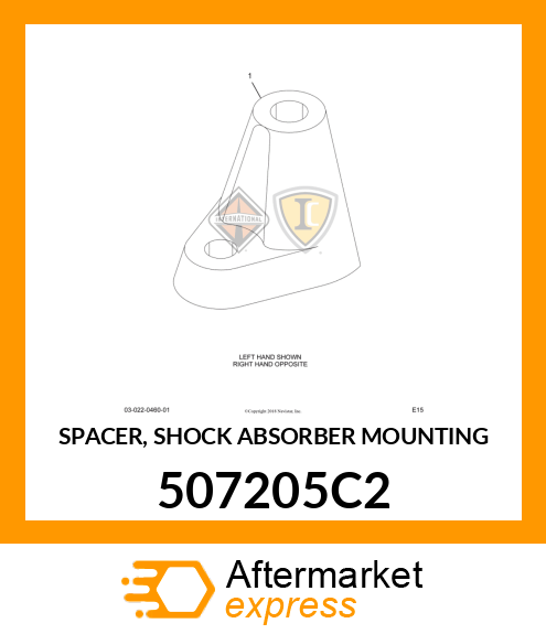 SPACER, SHOCK ABSORBER MOUNTING 507205C2