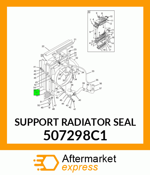 SUPPORT RADIATOR SEAL 507298C1