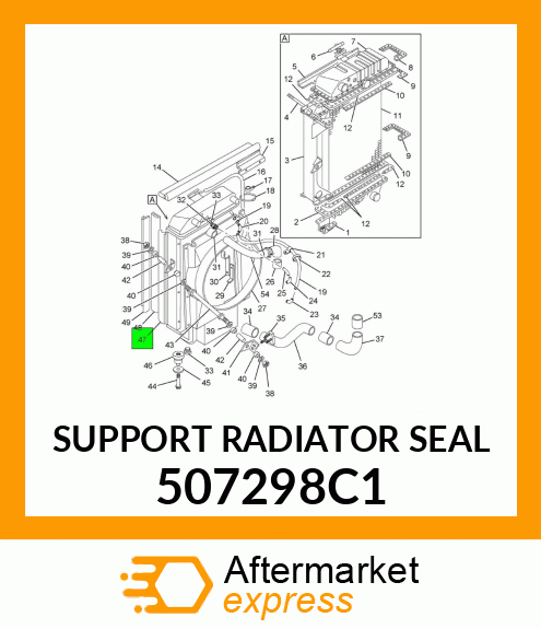 SUPPORT RADIATOR SEAL 507298C1