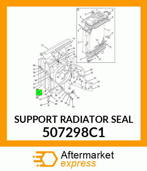 SUPPORT RADIATOR SEAL 507298C1