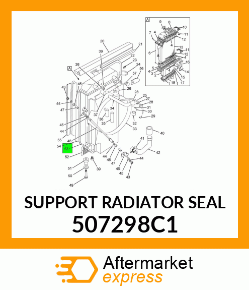 SUPPORT RADIATOR SEAL 507298C1