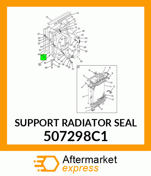 SUPPORT RADIATOR SEAL 507298C1