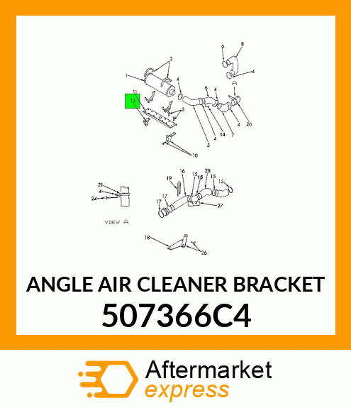 ANGLE AIR CLEANER BRACKET 507366C4