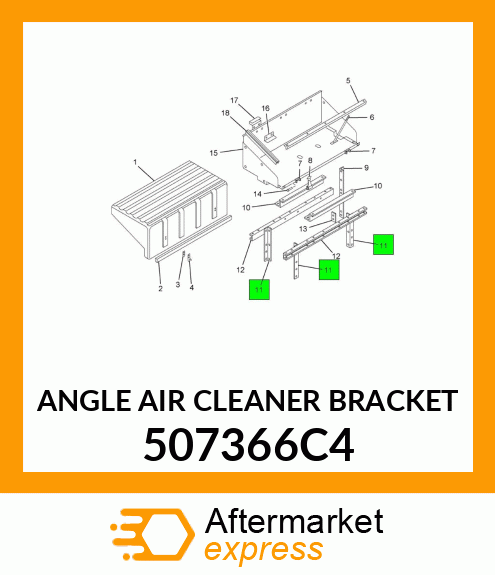 ANGLE AIR CLEANER BRACKET 507366C4