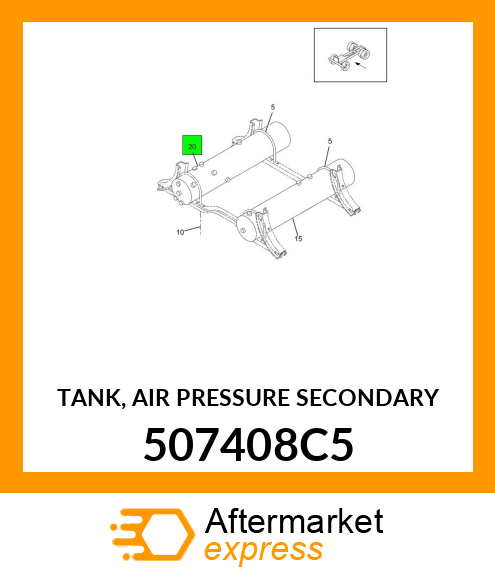 TANK, AIR PRESSURE SECONDARY 507408C5