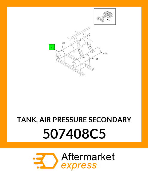 TANK, AIR PRESSURE SECONDARY 507408C5