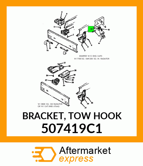 BRACKET, TOW HOOK 507419C1