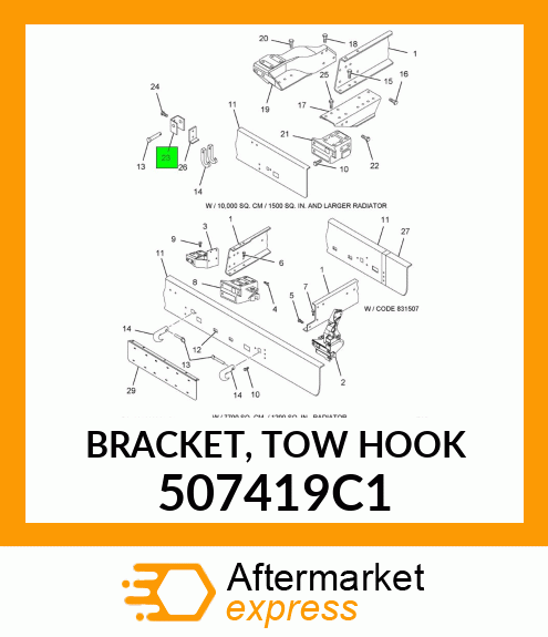 BRACKET, TOW HOOK 507419C1