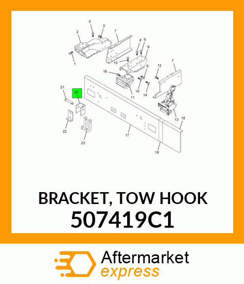 BRACKET, TOW HOOK 507419C1