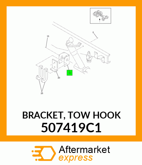 BRACKET, TOW HOOK 507419C1