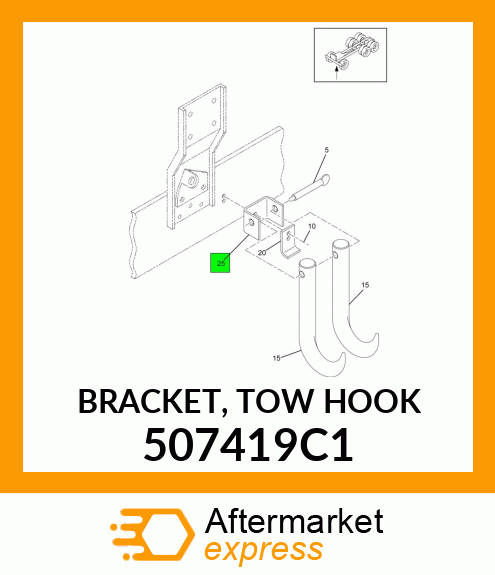 BRACKET, TOW HOOK 507419C1