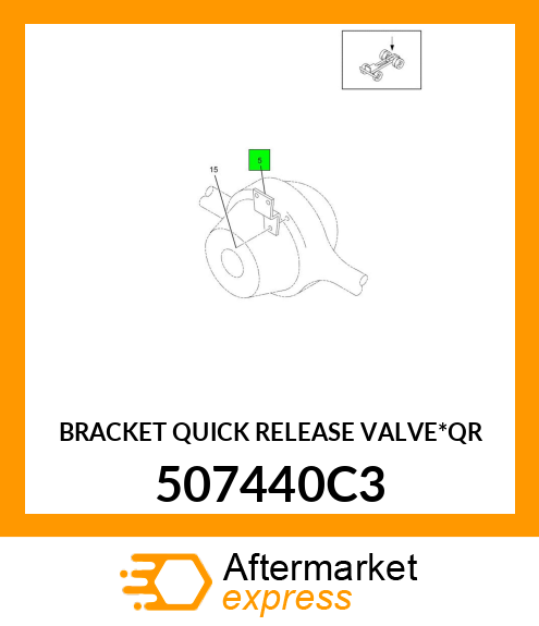 BRACKET QUICK RELEASE VALVE*QR 507440C3