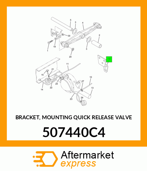 BRACKET, MOUNTING QUICK RELEASE VALVE 507440C4