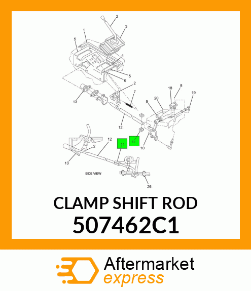 CLAMP SHIFT ROD 507462C1