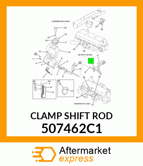 CLAMP SHIFT ROD 507462C1