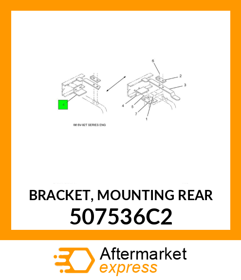 BRACKET, MOUNTING REAR 507536C2