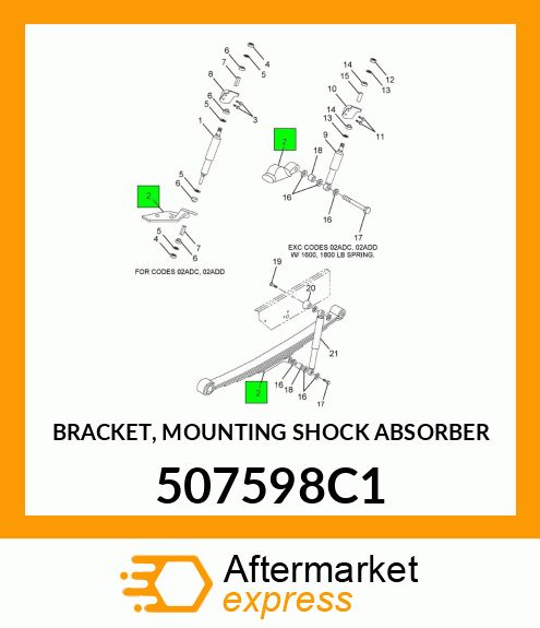 BRACKET, MOUNTING SHOCK ABSORBER 507598C1