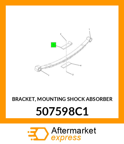 BRACKET, MOUNTING SHOCK ABSORBER 507598C1