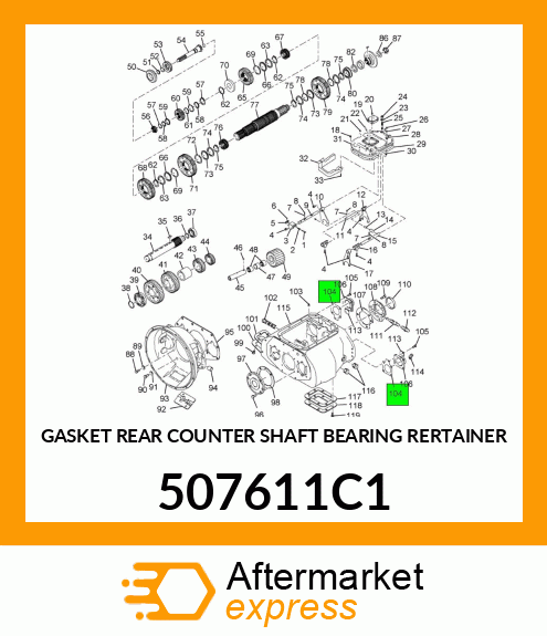 GASKET REAR COUNTER SHAFT BEARING RERTAINER 507611C1