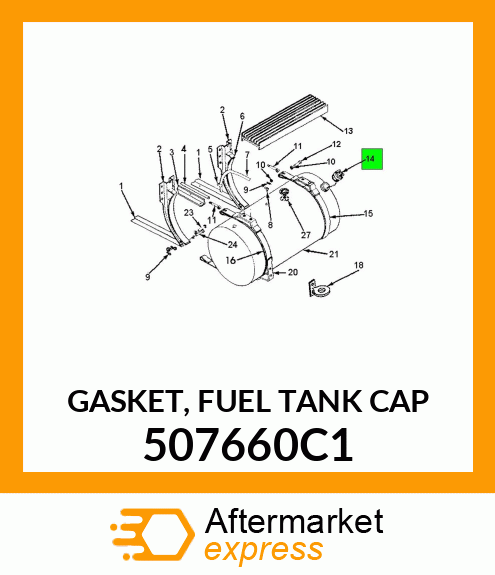 GASKET, FUEL TANK CAP 507660C1