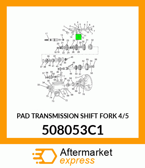 PAD TRANSMISSION SHIFT FORK 4/5 508053C1