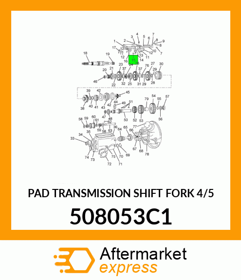 PAD TRANSMISSION SHIFT FORK 4/5 508053C1