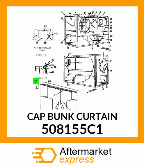 CAP BUNK CURTAIN 508155C1