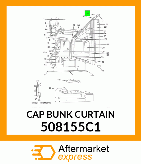 CAP BUNK CURTAIN 508155C1