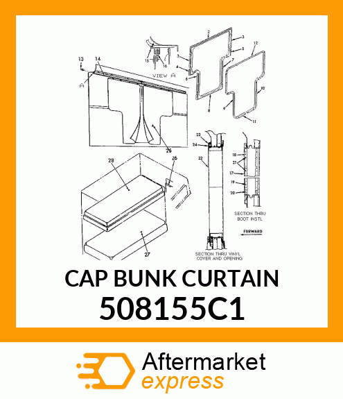 CAP BUNK CURTAIN 508155C1