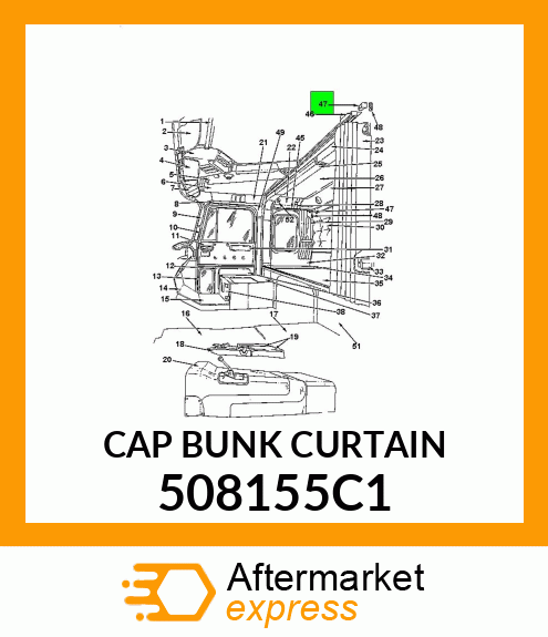 CAP BUNK CURTAIN 508155C1