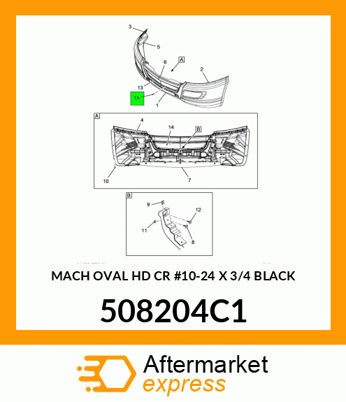 MACH OVAL HD CR #10-24 X 3/4 BLACK 508204C1
